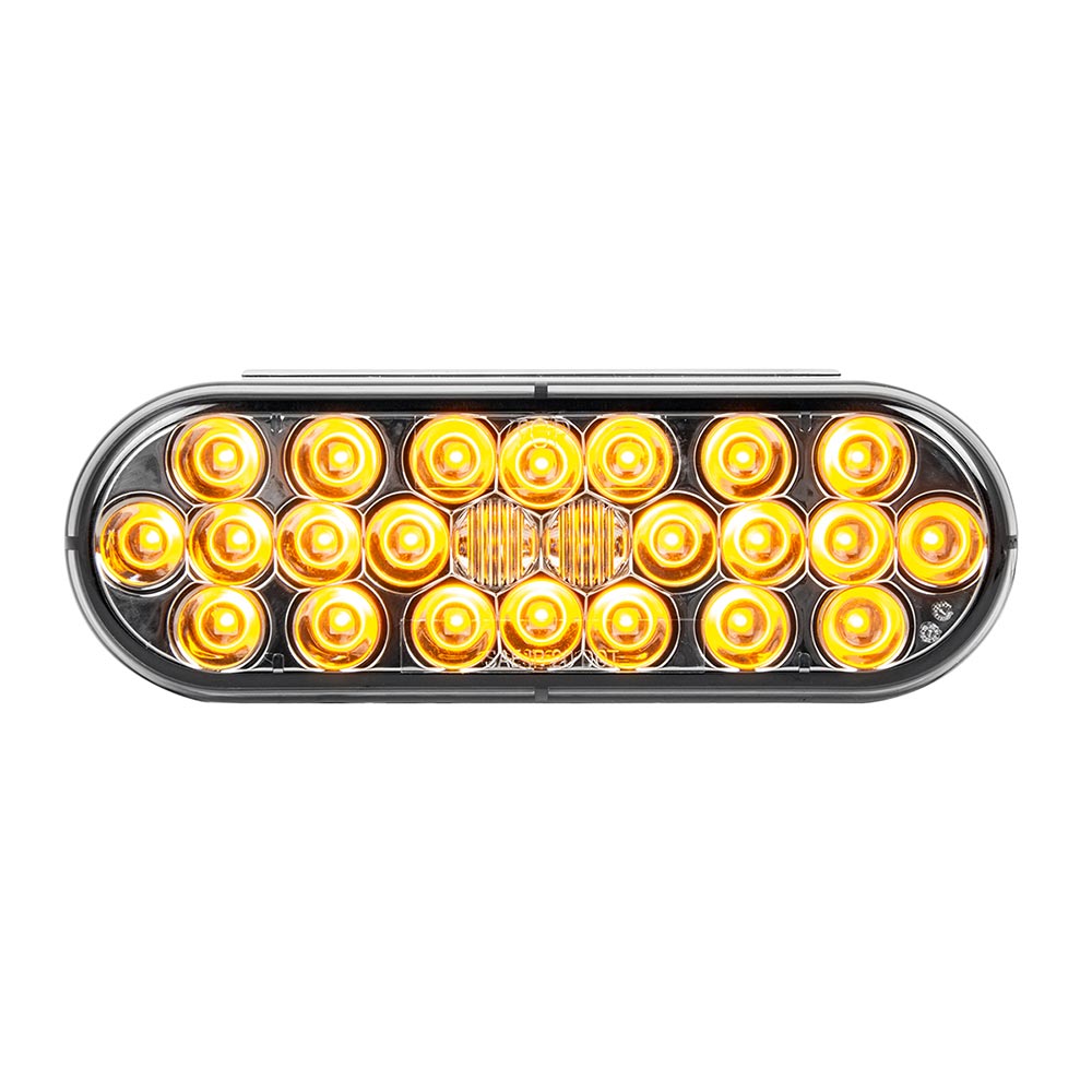 6" Oval 24 LED Dual Function Light with Smoke Lens