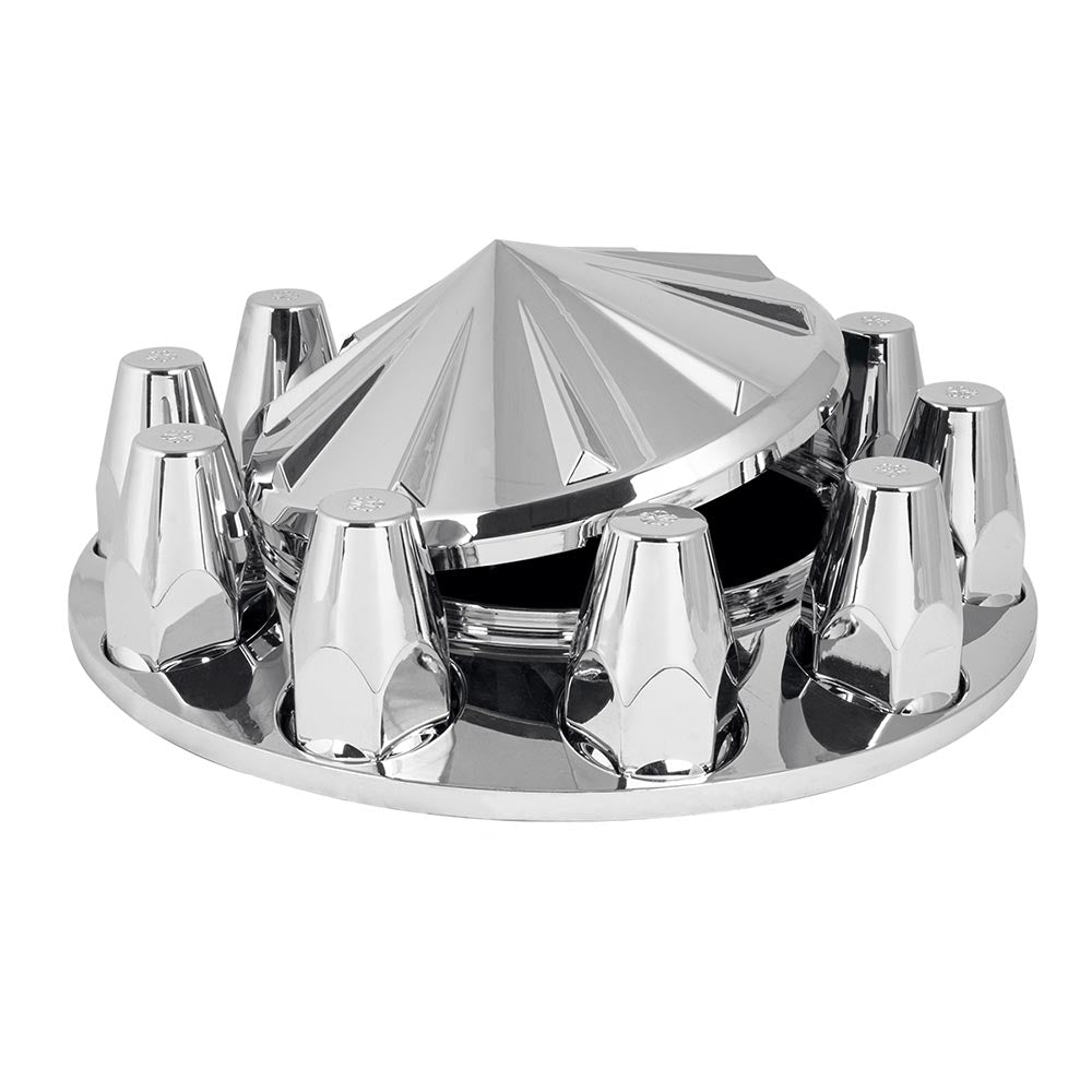 Chrome Spoke Top Front Axle Cover Kit