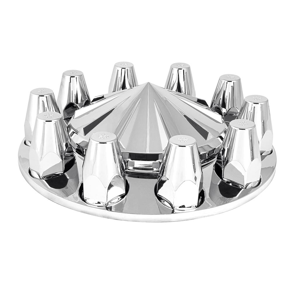 Chrome Spoke Top Front Axle Cover Kit