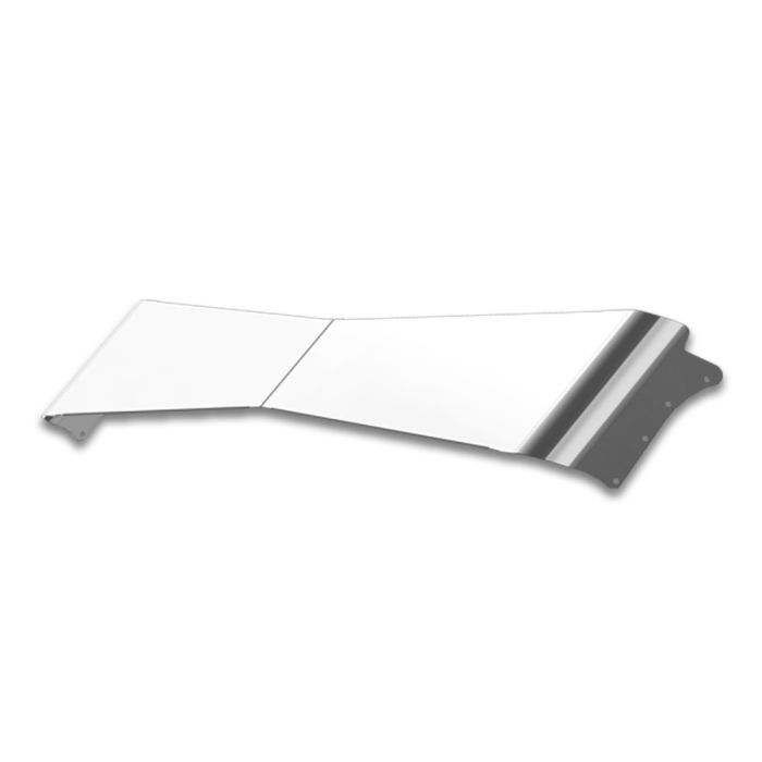 Kenworth Curved Windshield 8" - 6" 304 SS Contender Bow-Tie Visor