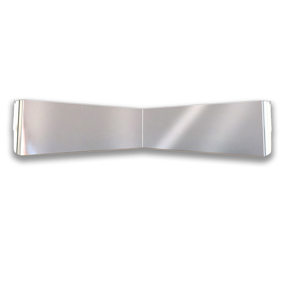 Kenworth Curved Windshield 13" - 11" 304 SS Contender Bow-Tie Visor