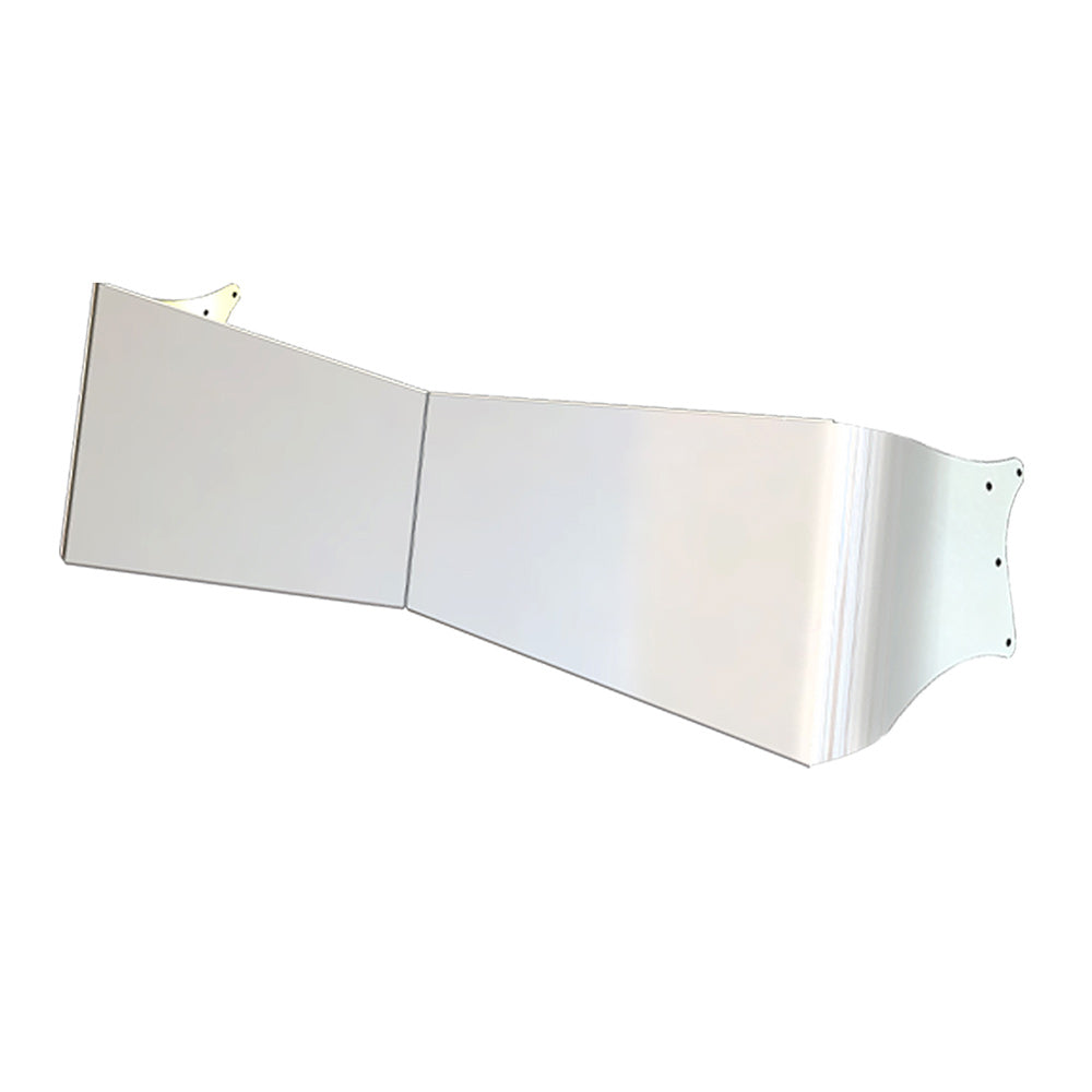 Kenworth Curved Windshield 13" - 11" 304 SS Contender Bow-Tie Visor