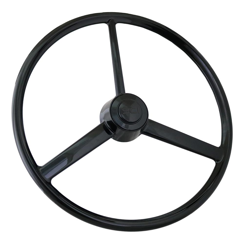 20" 3 Spoke Retro Blackout Steering Wheel