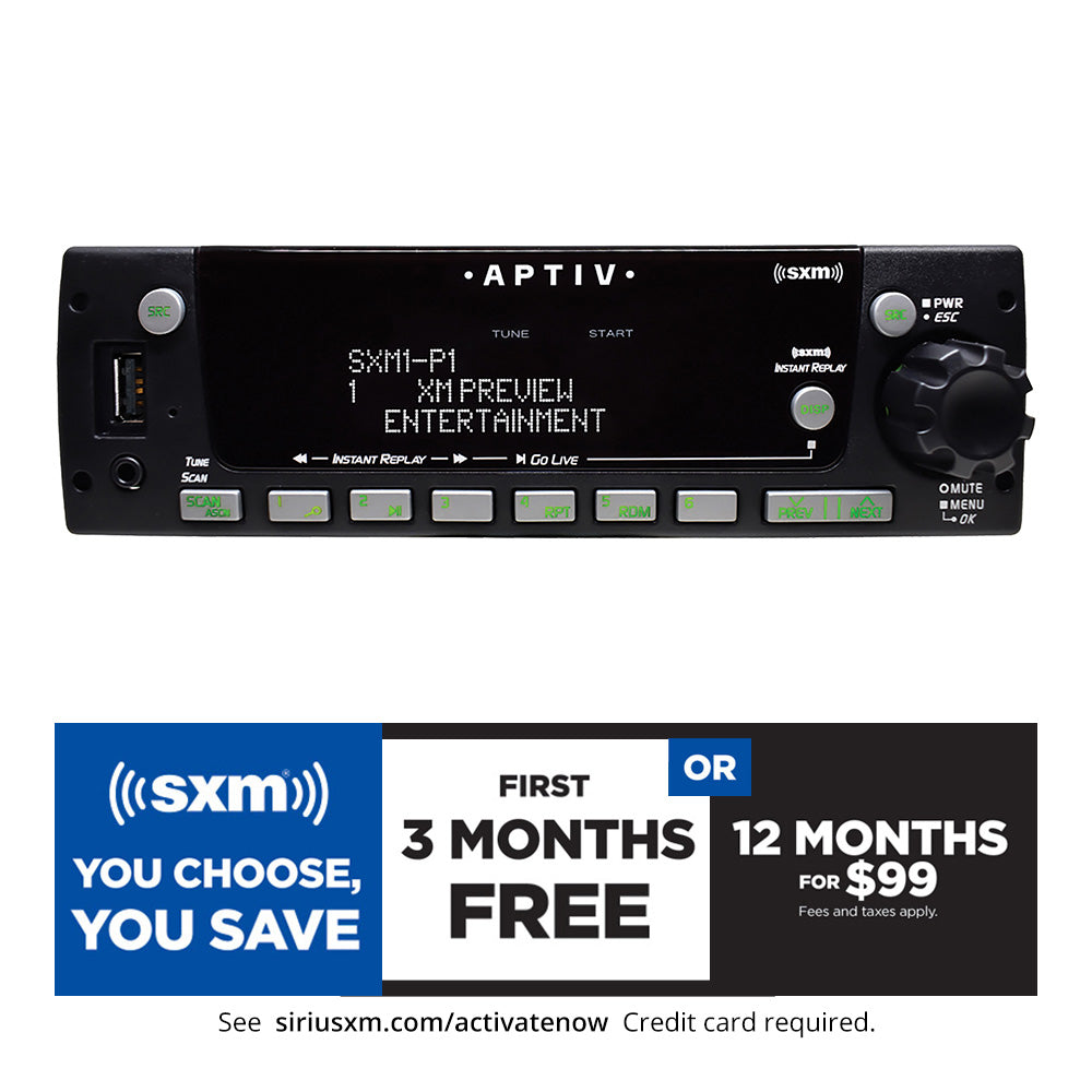 Aptiv Heavy-Duty Radio AM/FM/WB with Integrated SiriusXM ® Satellite Radio