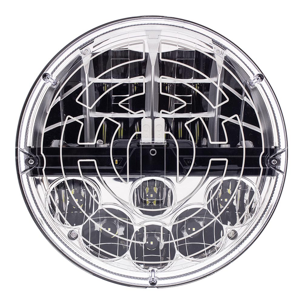 7" Round LED Headlight with Heated Polycarbonate Lens