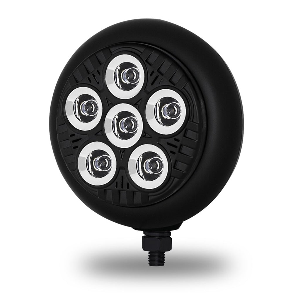 5" 6 LED Chrome/Black Work Light and Heatsink Technology