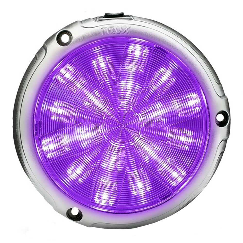 Peterbilt Chrome LED Interior Projector Dome with 6 Color Auxiliary Light