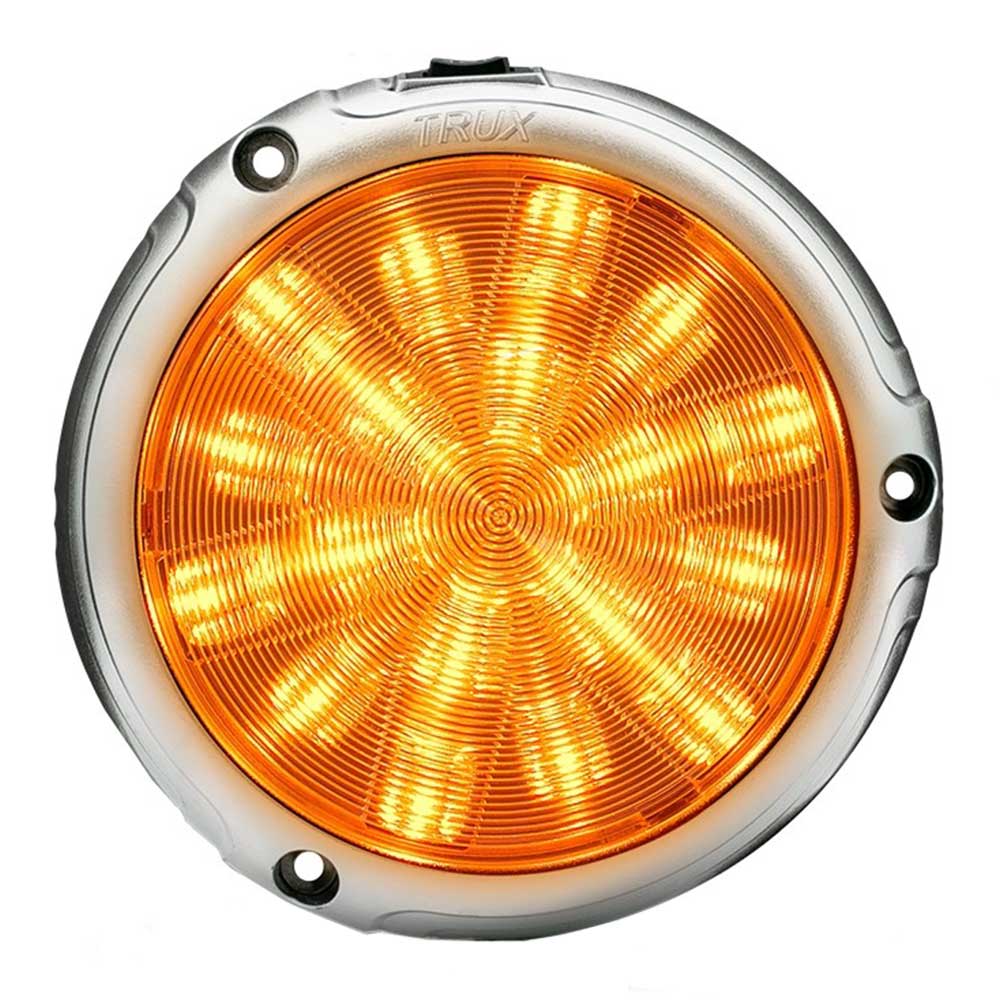 Peterbilt Chrome LED Interior Projector Dome with 6 Color Auxiliary Light