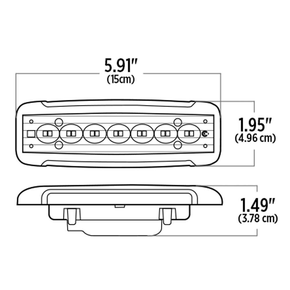 Kenworth LED 6 Color Dome Light with 6 Color Auxiliary LED Light