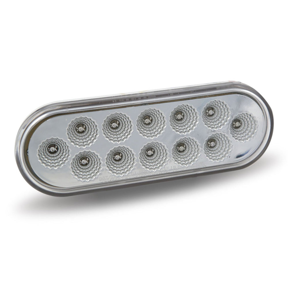 6" Oval Dual Revolution Amber Turn Signal, Marker to Amber Strobe LED Light