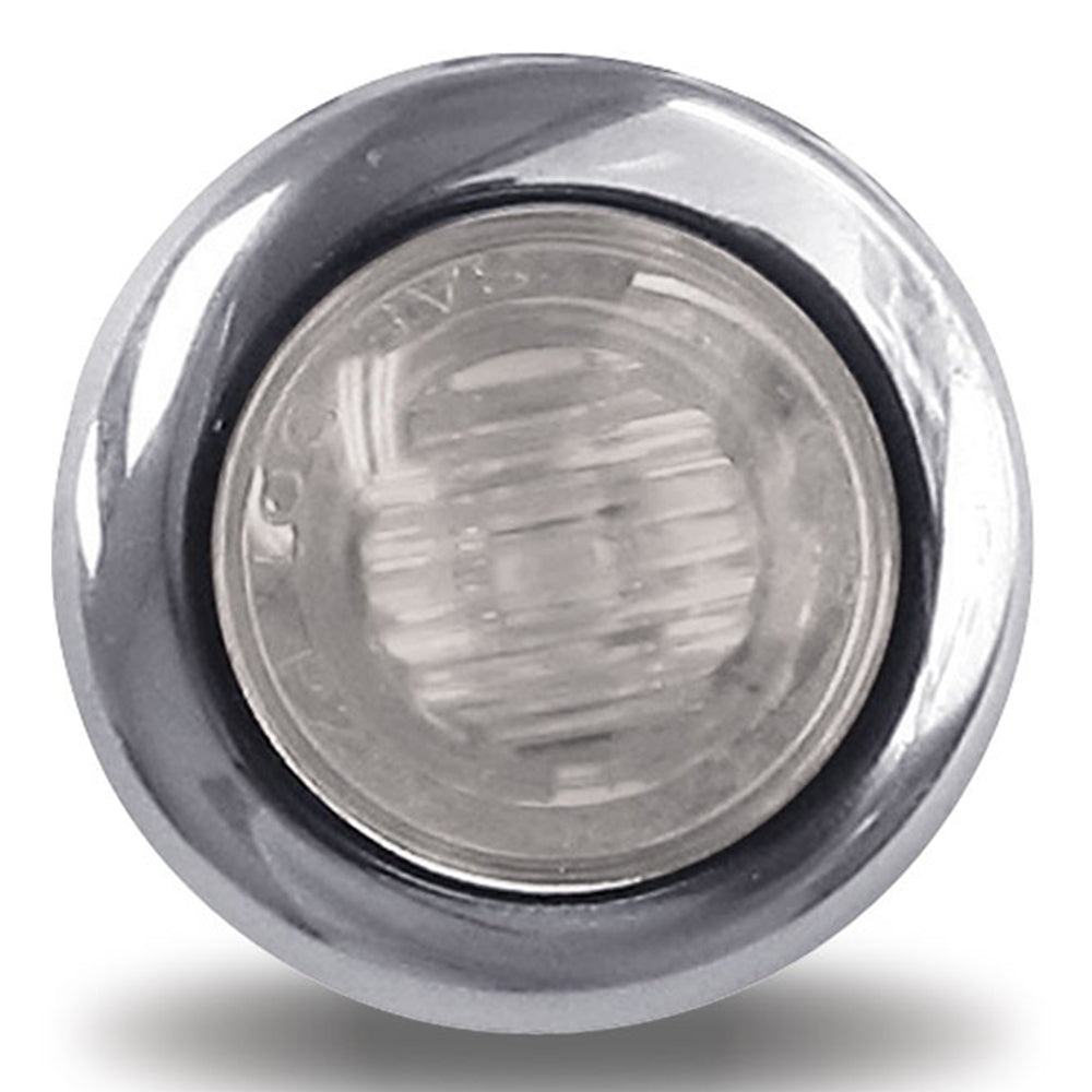 3/4" Red/White Dual Revolution Mini Button LED Light Stop/Tail/Turn and Back-up