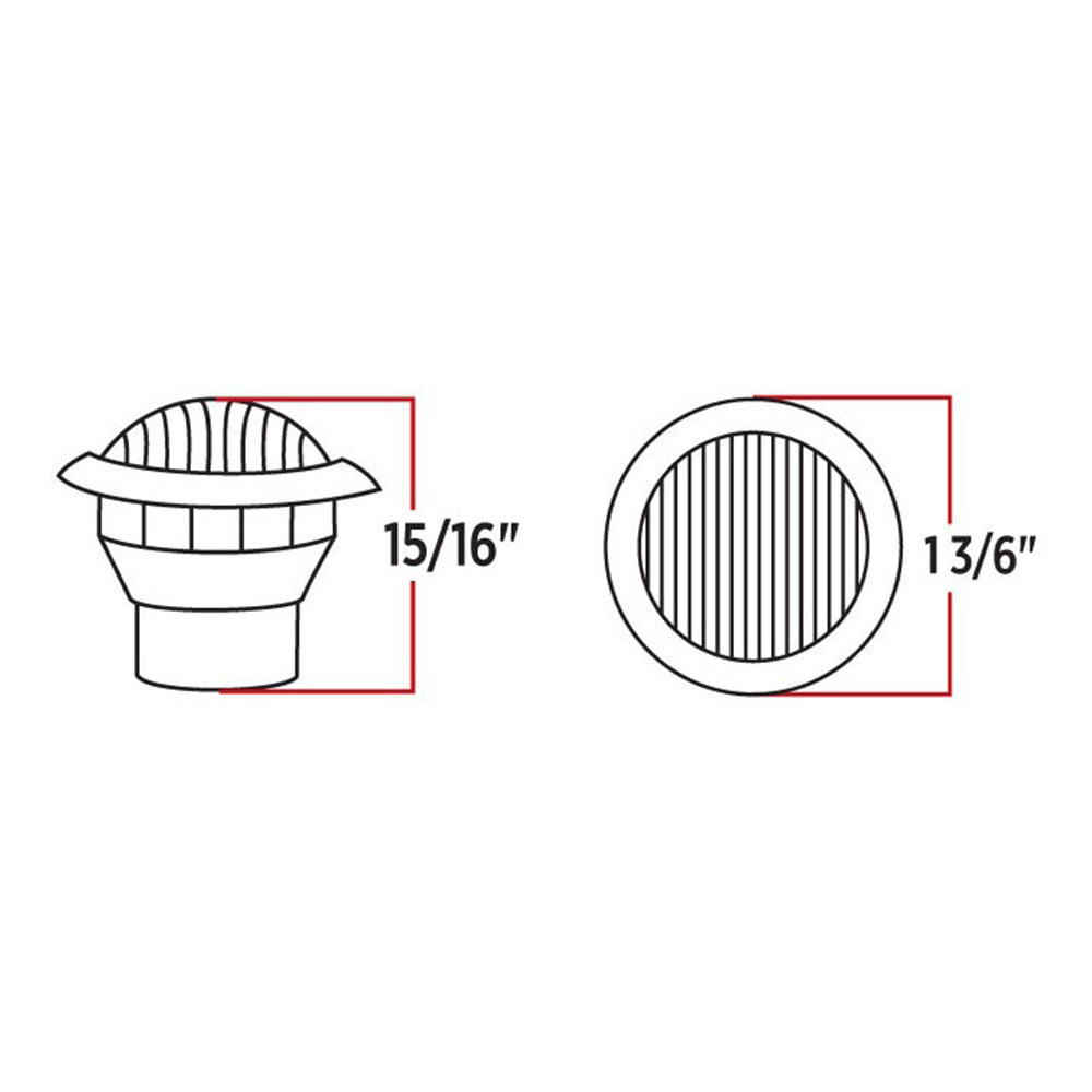 3/4" Red/White Dual Revolution Mini Button LED Light Stop/Tail/Turn and Back-up