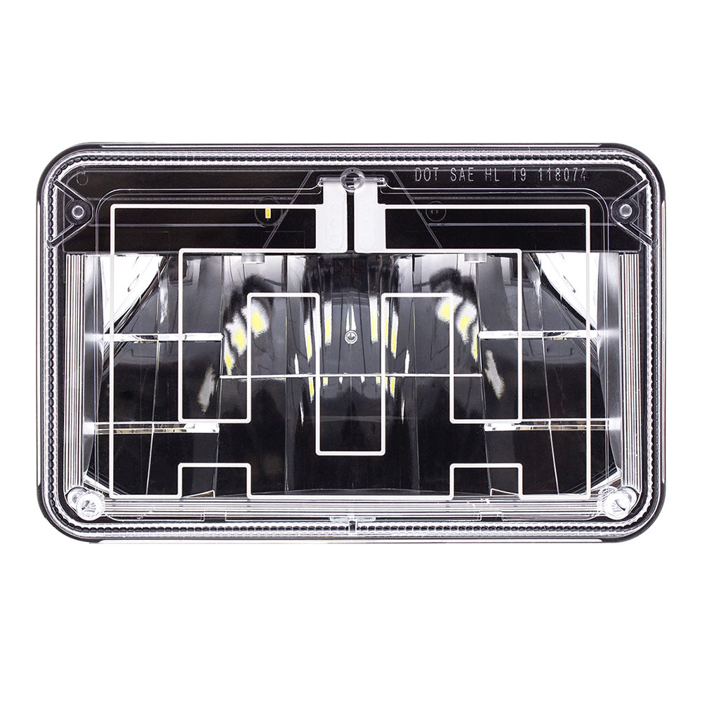 4" x 6" Ultralit Heated LED High Beam Headlight with Polycarbonate Lens and Housing