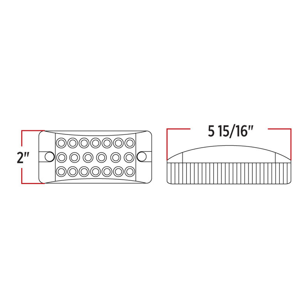 6" x 2" Dual Revolution Trailer LED Light
