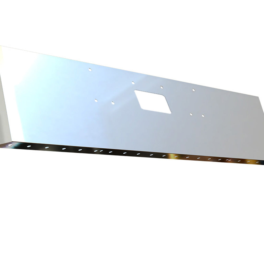 PB 379 Stainless 18" Boxed Short Radius End Bumper with 3/4" Underglow Light Cutouts and Tow Hole