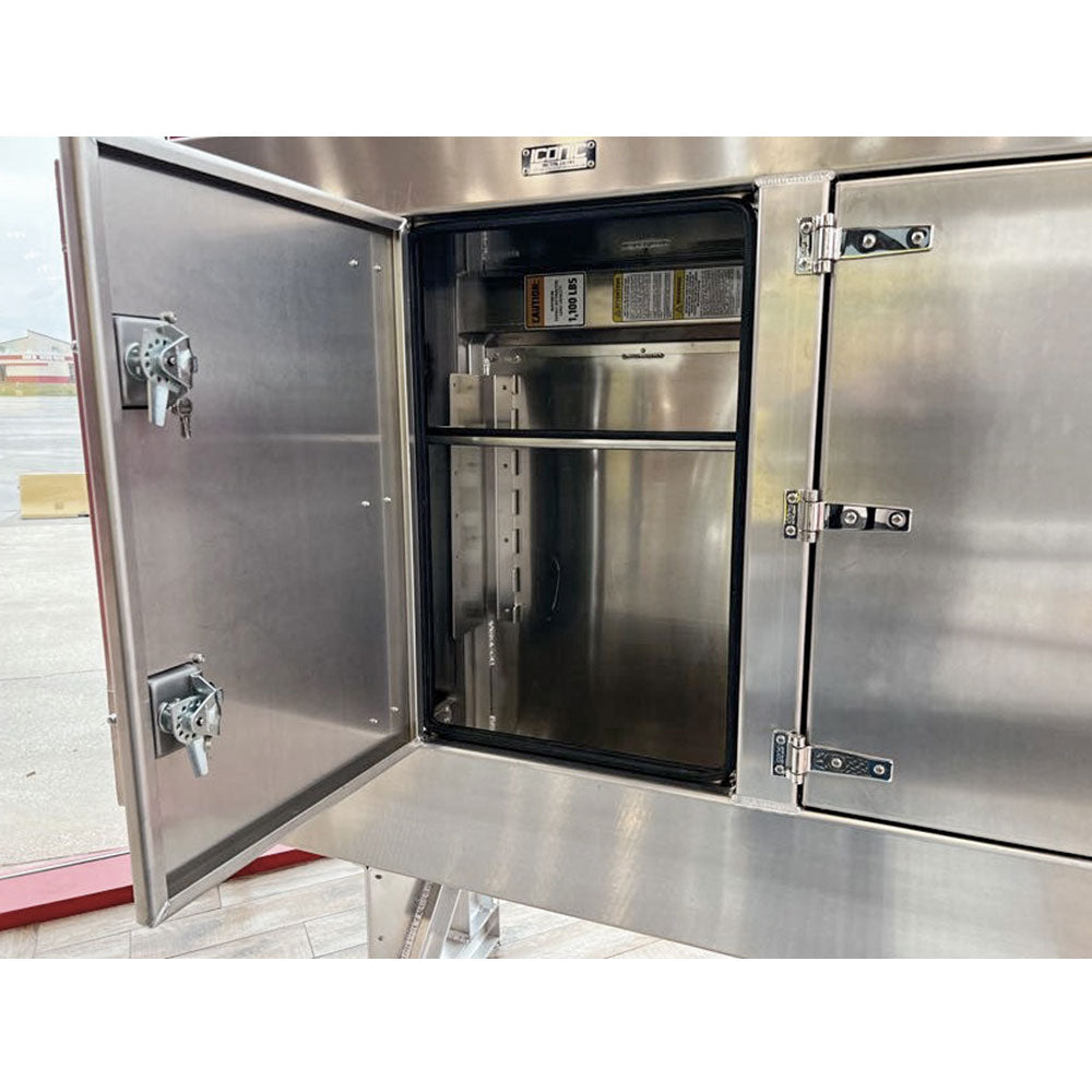 78" X 68" Cab Rack with 3 Doors, 2 Chain Hangers, 1 Shelf