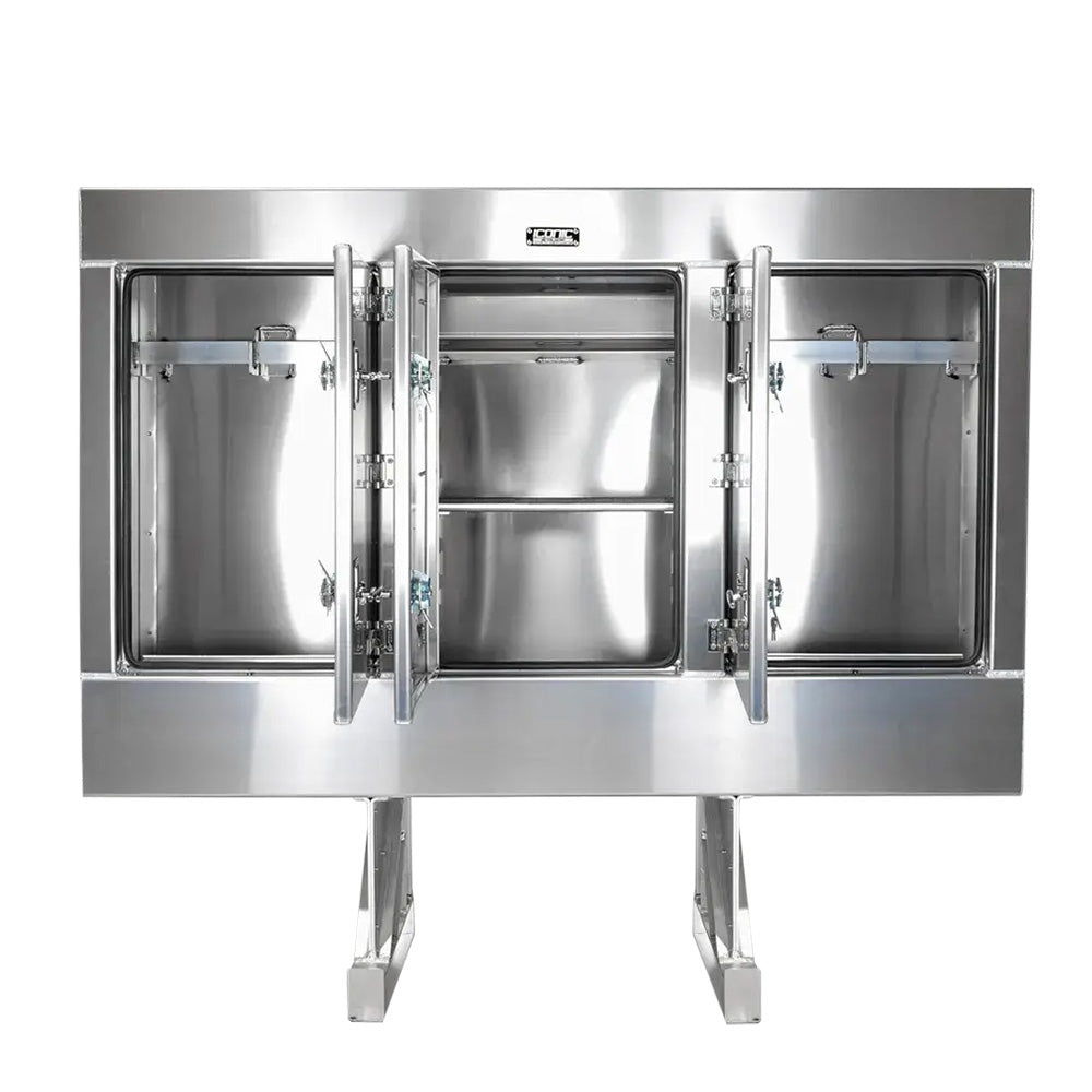 78" X 68" Cab Rack with 3 Doors, 2 Chain Hangers, 1 Shelf