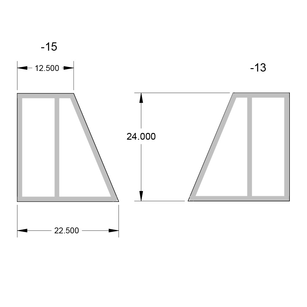 Peterbilt 63" UltraCab Sleeper Roof Trim 3 Pc. Kit