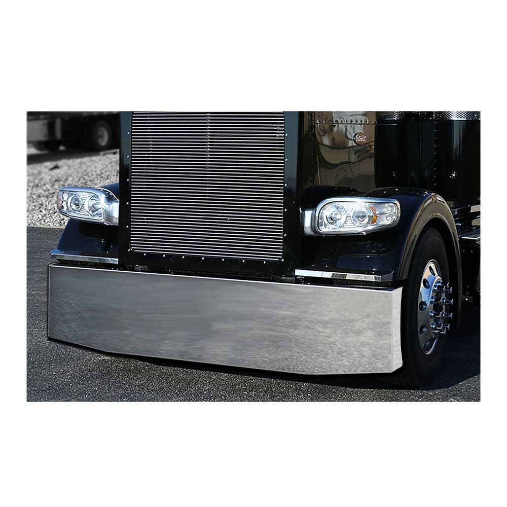 Blind Mount 18" Tapered Boxed End Stainless Steel Bumper with Short Radius