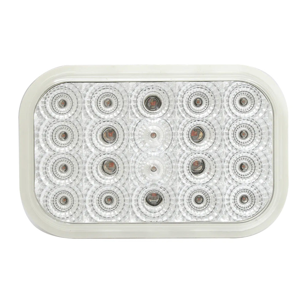 Amber Clear Rectangular Spyder Flush Mount LED Light