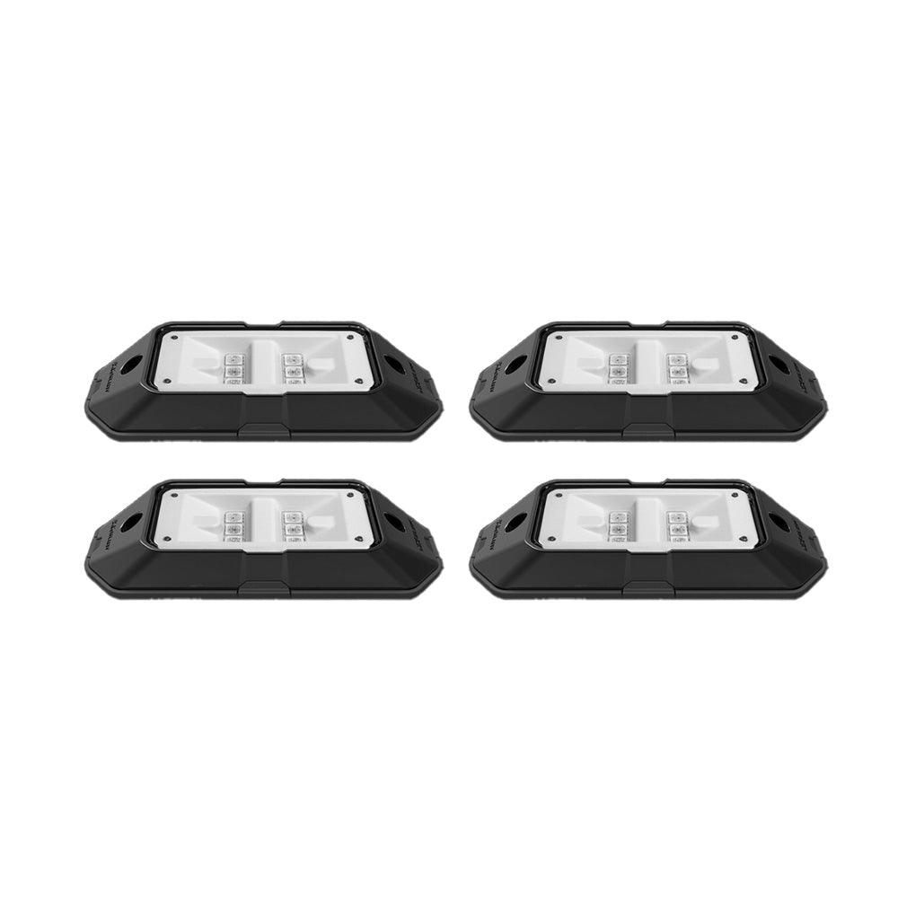XK GLOW 4-Piece App Controlled Multi Color Rock Light Under Glow Set