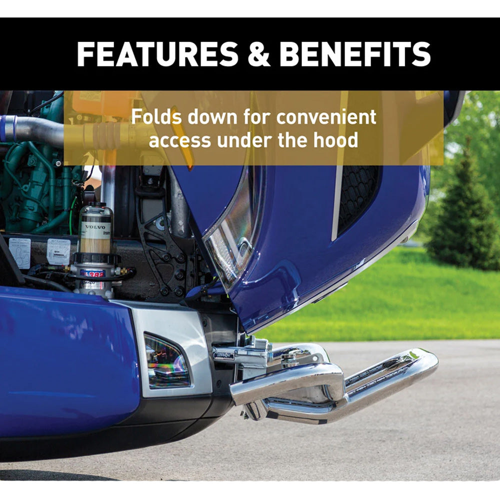 Tuff Guard II Polished Stainless Grill Guard with 38-Degree Bend