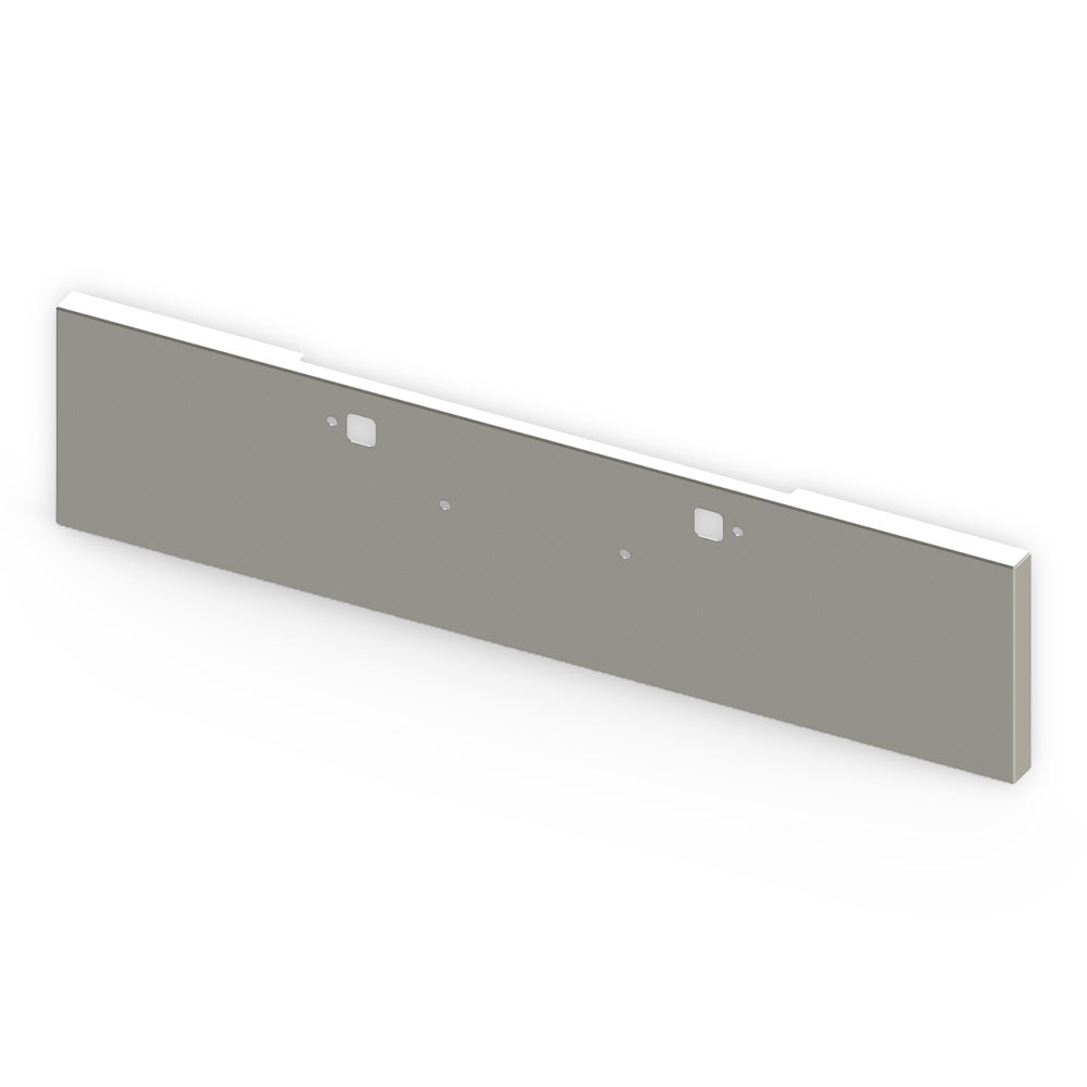 22" Boxed End Chrome Plated Bumper with Tow Holes for Peterbilt and Kenworth