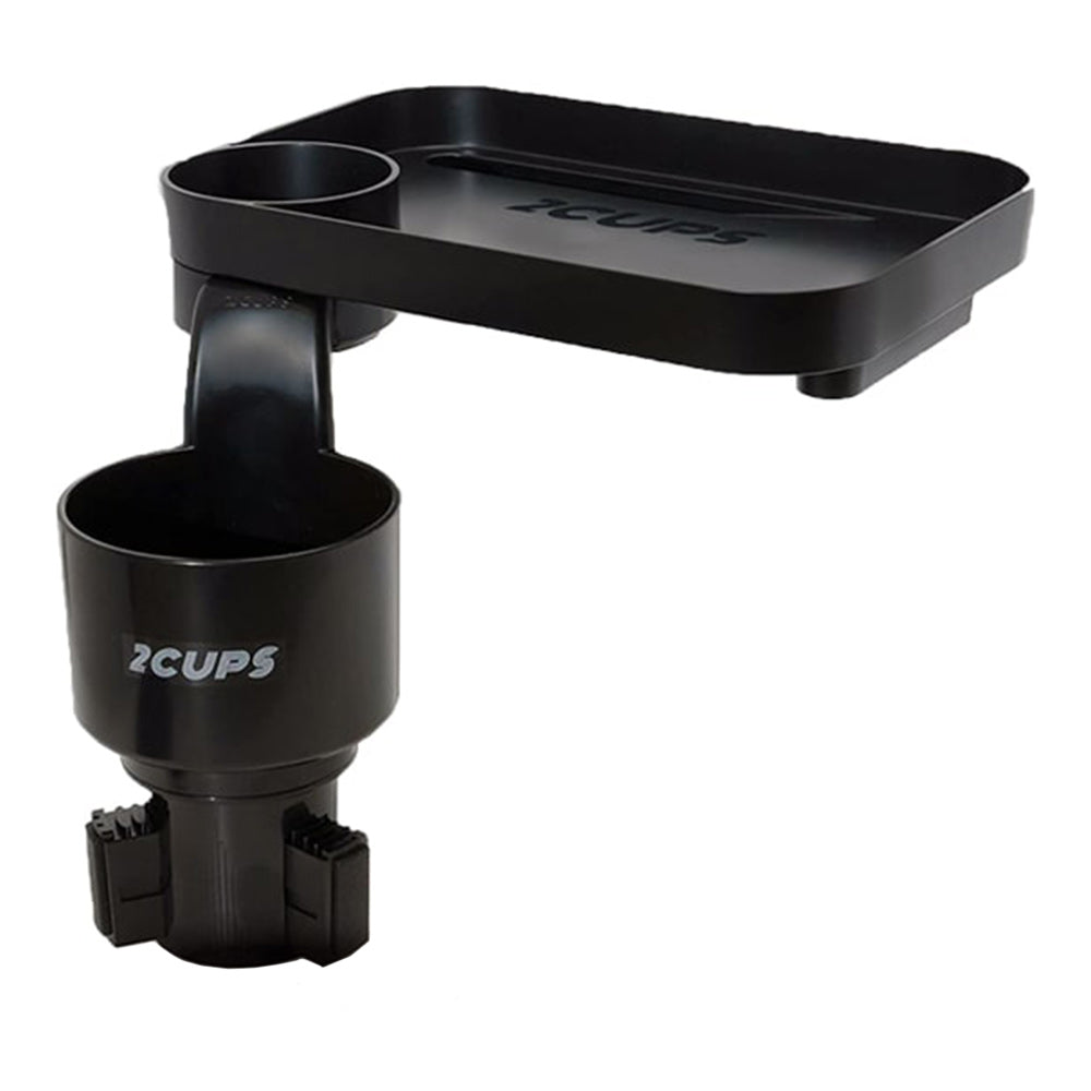 Two Cups Cup Holder with Swivel Tray