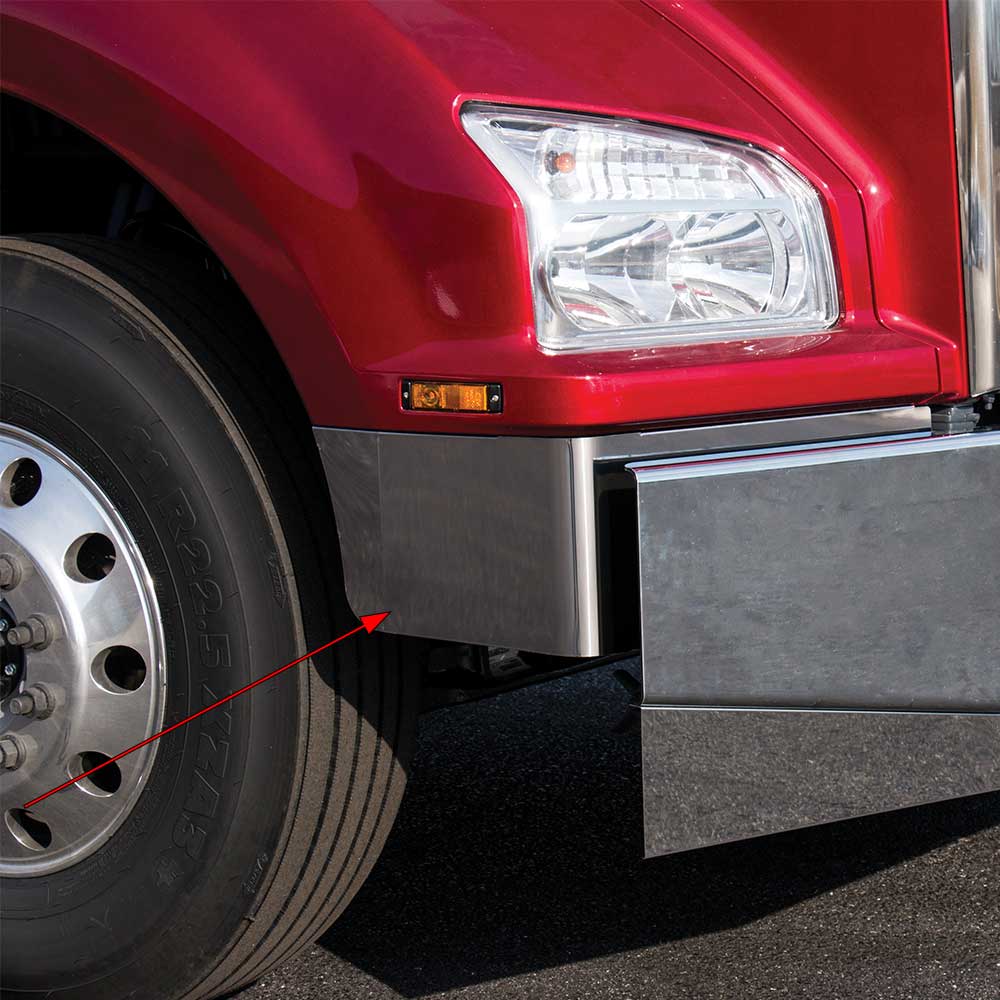 Kenworth T880 Lower Fender Behind Bumper Trim