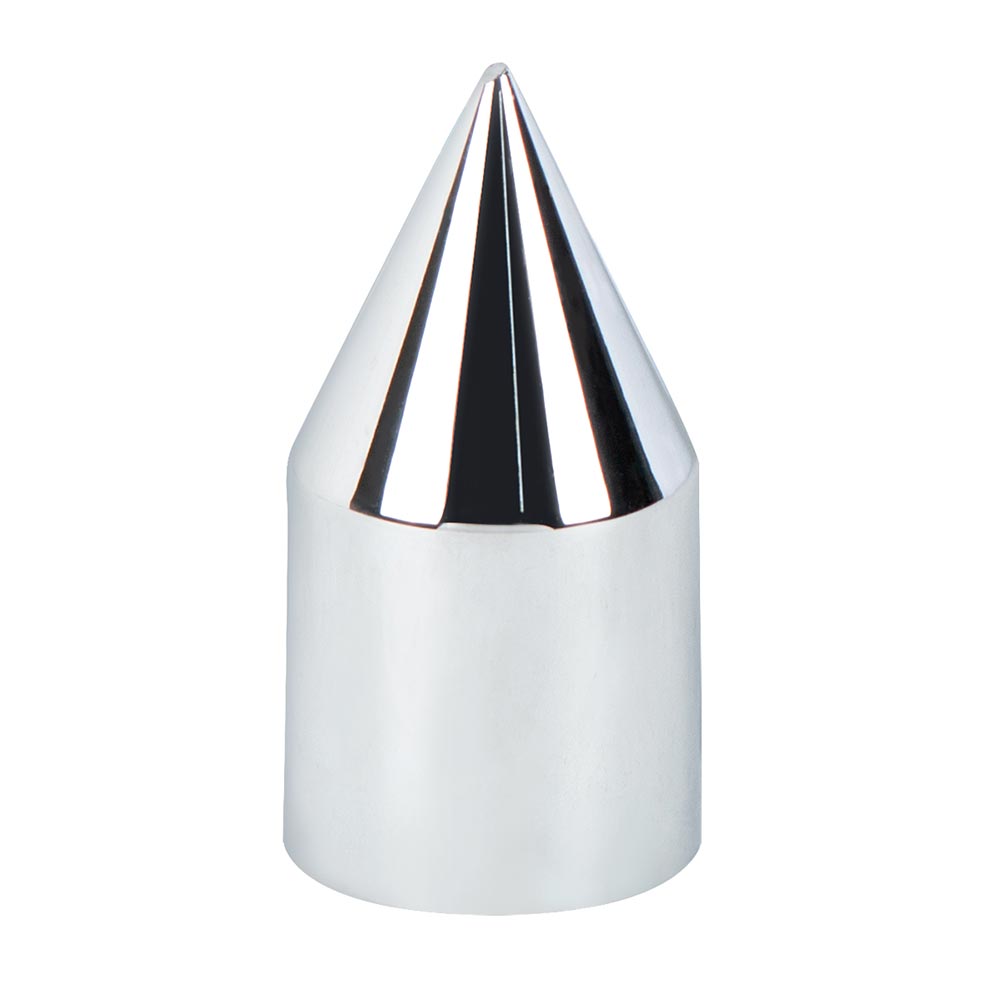 1-1/8" Chrome Plastic Spike Nut Cover - Push On 10PK