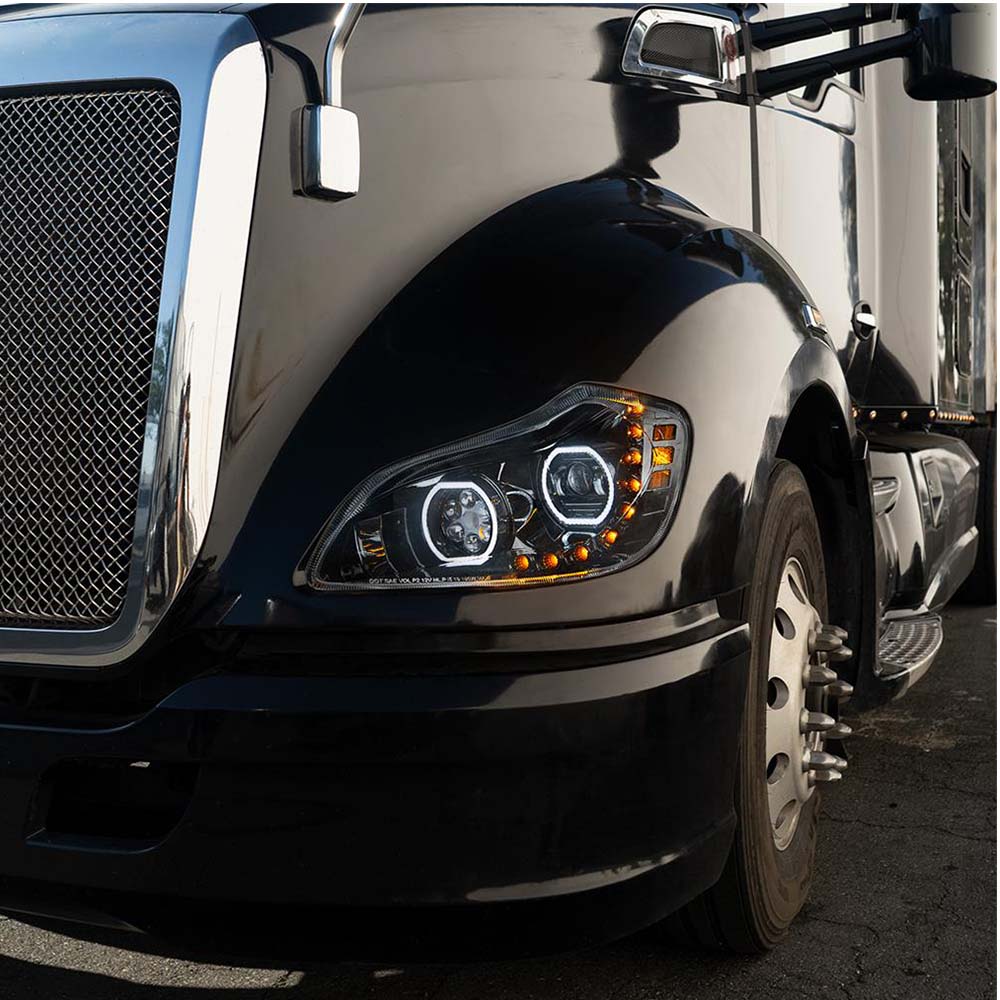 Kenworth T680 Black 10 LED Headlight