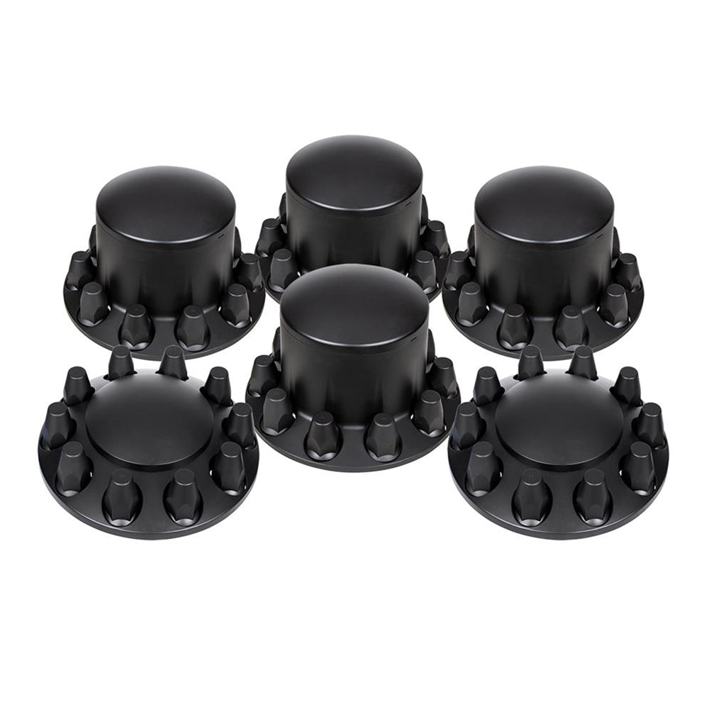 Matte Black Dome Axle Cover Combo with 33mm Nut Covers