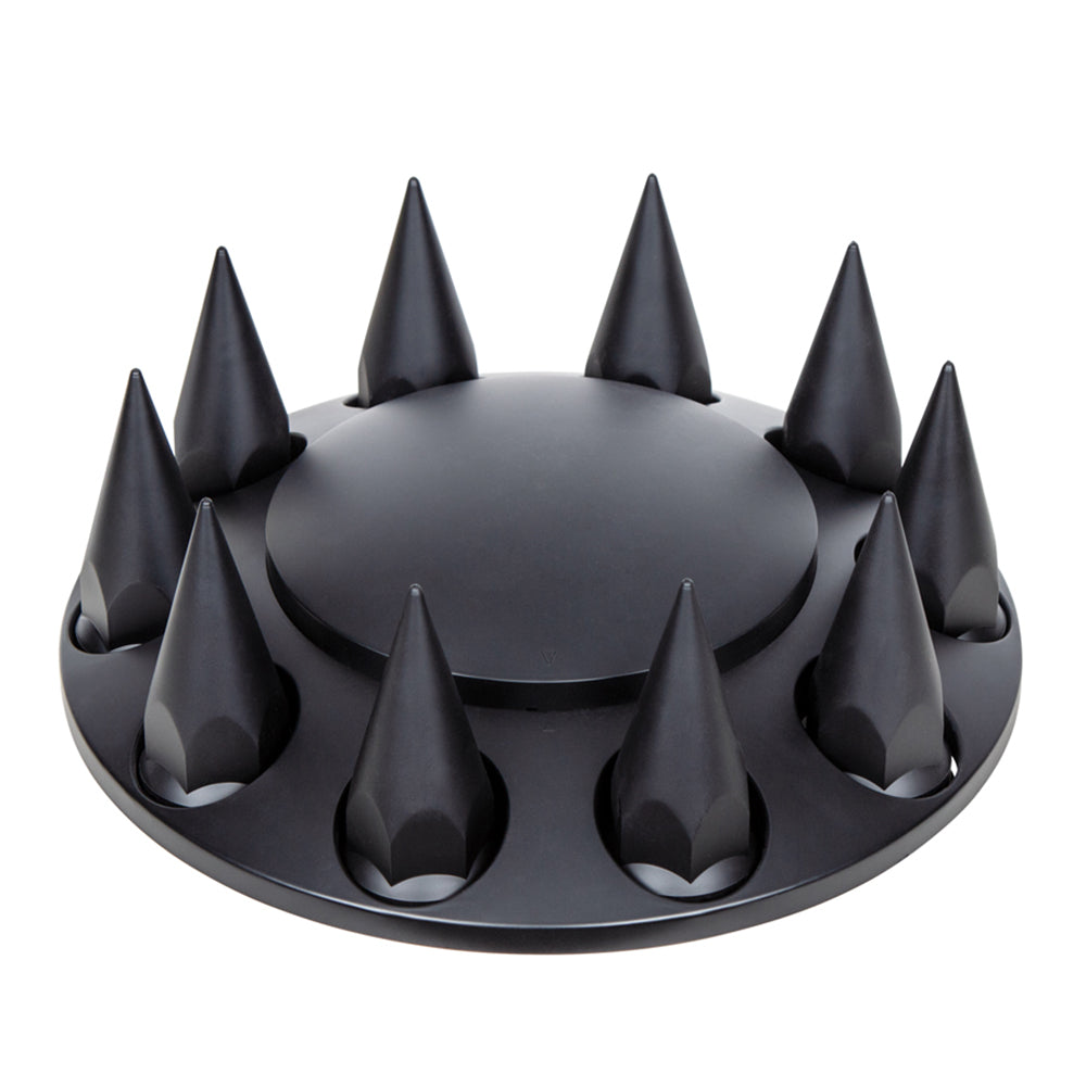 Matte Black Dome Front Axle Cover With 33mm Spike Thread-on Nut Covers