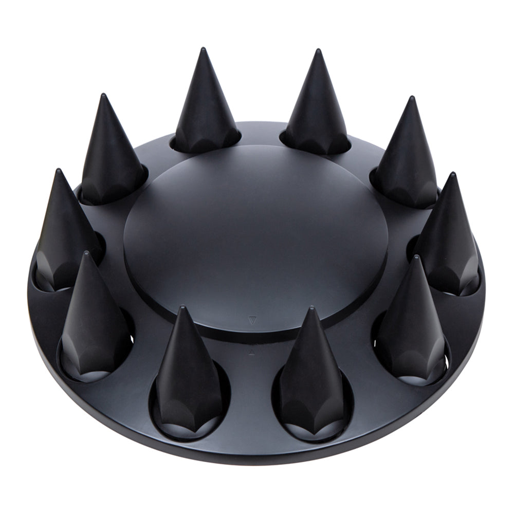 Matte Black Dome Front Axle Cover With 33mm Spike Thread-on Nut Covers
