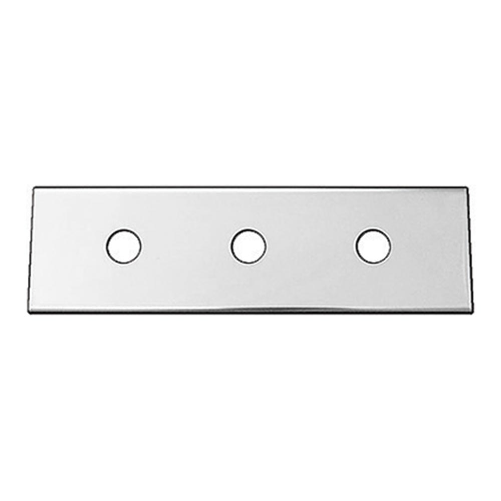 Stainless Steel 3 Hole Switch Panel with Mounting Lip