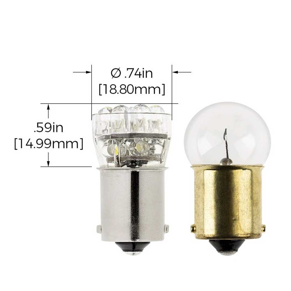 Super Bright 67 Light Bulbs with 15 LEDs - 2 Pack