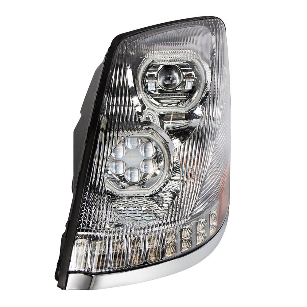 Volvo VN, VNL Chrome 10 LED Headlights 2003-2017