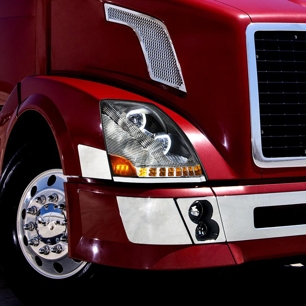 Volvo VN, VNL Chrome 10 LED Headlights 2003-2017