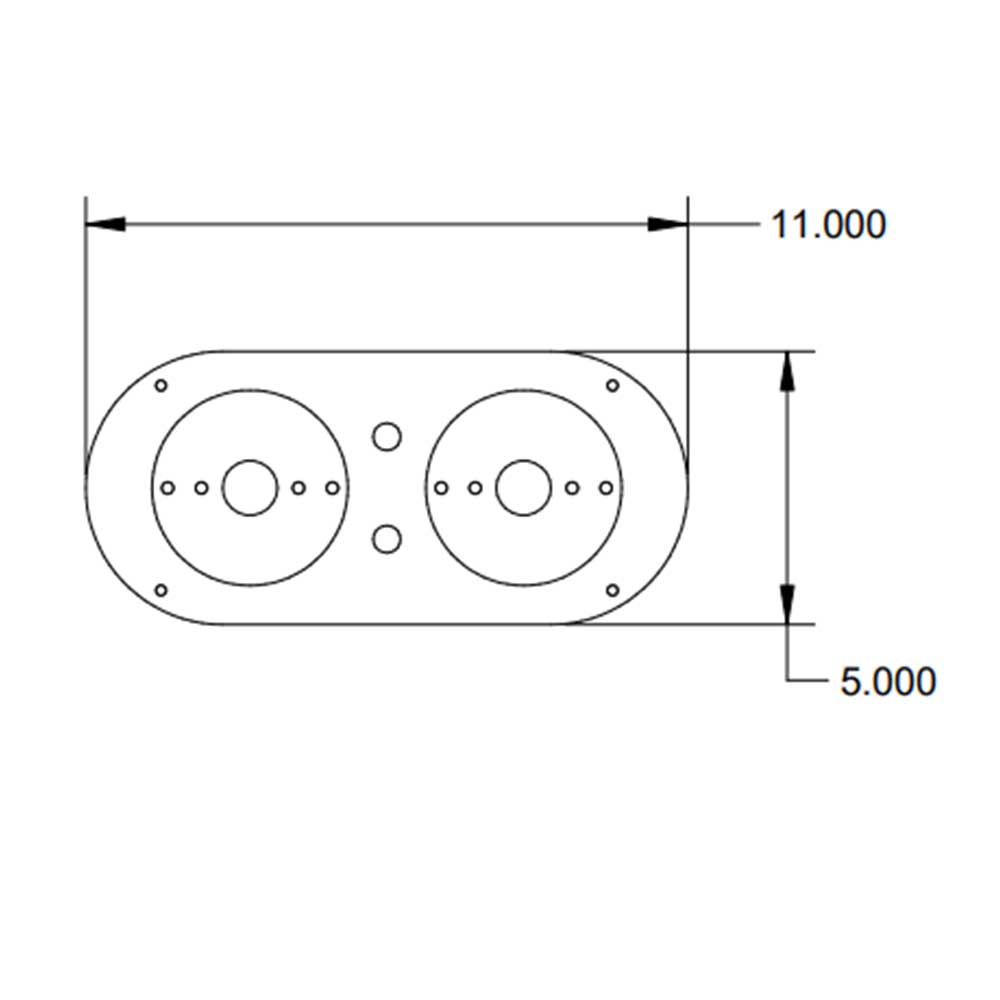 Peterbilt, Kenworth Above Door SS Dome Light Panel for Watermelon Lights