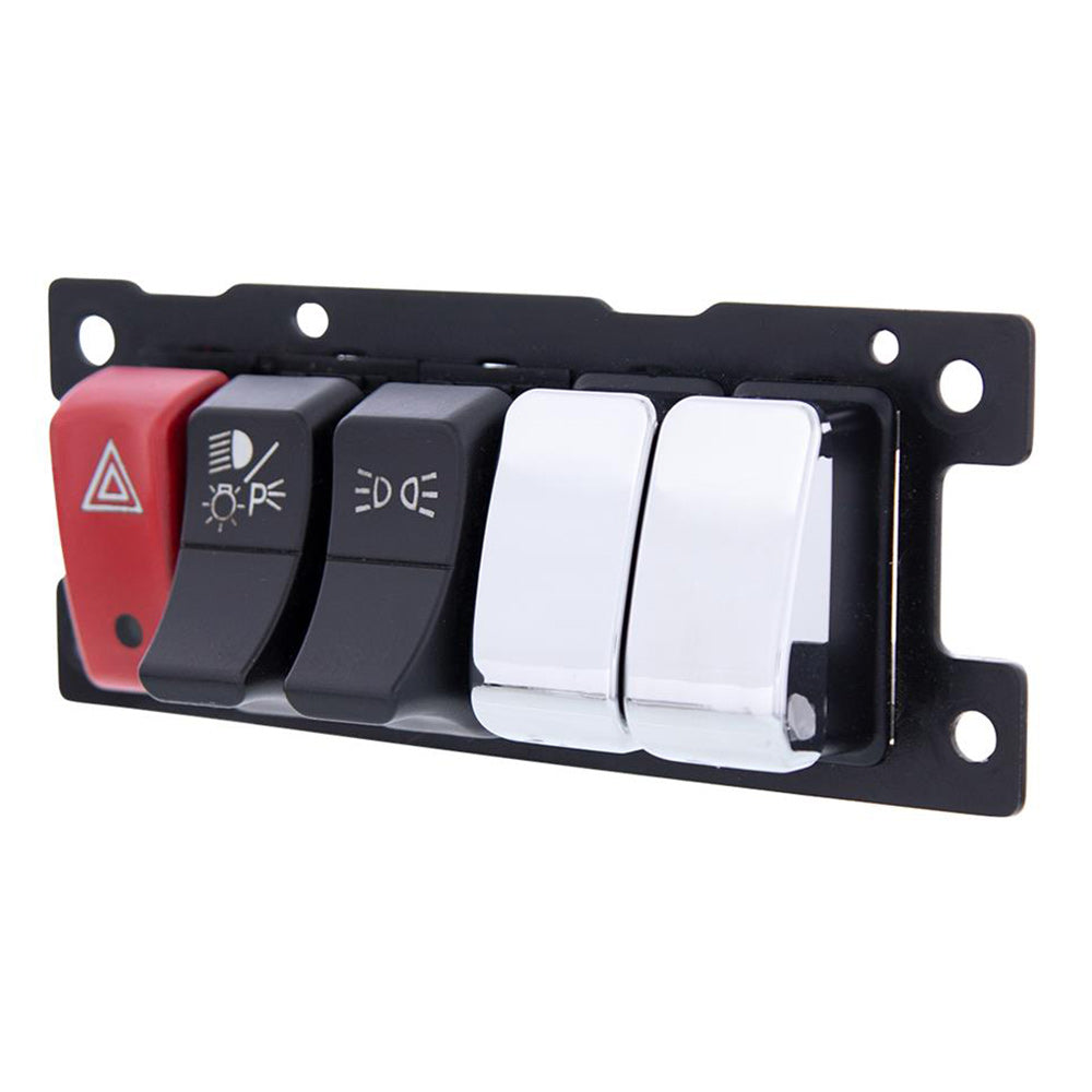 Chrome Switch Covers for Kenworth T680, T880, W990 - 2 Pack