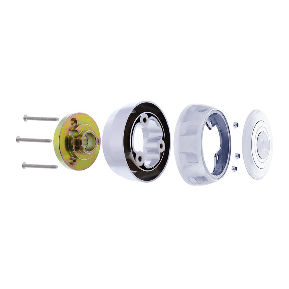 KW T680/T880, PB 579/567 Chrome Steering Wheel Hub & Horn Button Kit
