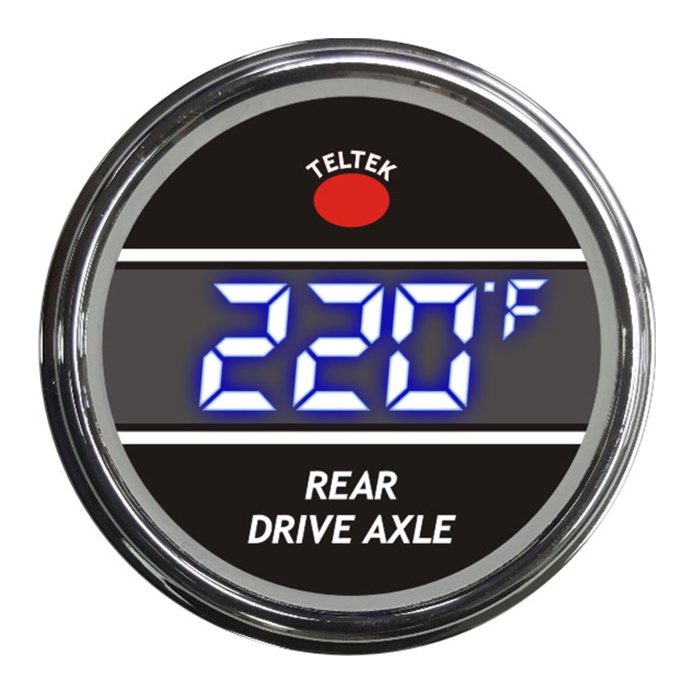 Rear Drive Axle Temperature Teltek Smart Gauge for Peterbilt, Kenworth 2006 and newer