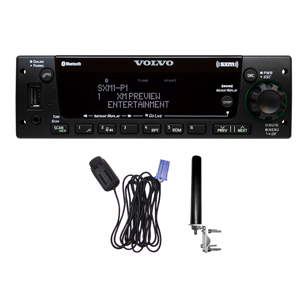 Aptiv Heavy-Duty Radio with Integrated Bluetooth and SiriusXM Satellite Radio Bundle Pack for Volvo
