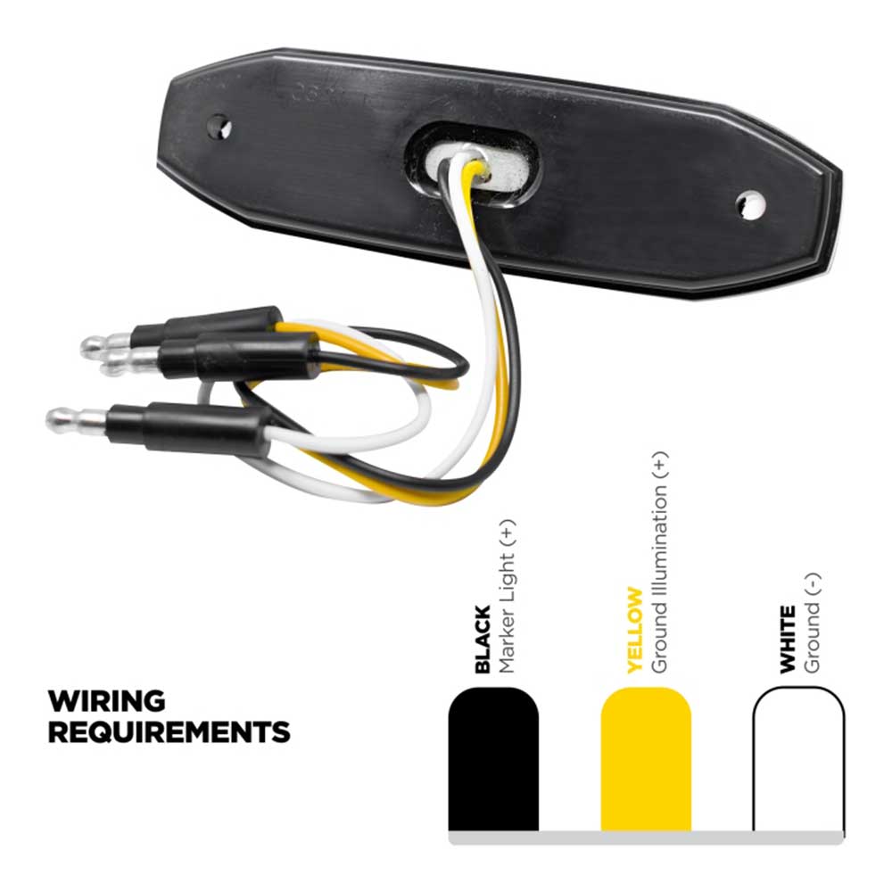 5" LED Marker Light with White Ground Illumination