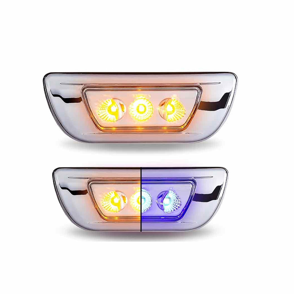 Kenworth/Peterbilt Dual Revolution Amber LED Turn & Marker to Auxiliary Cab LED Light