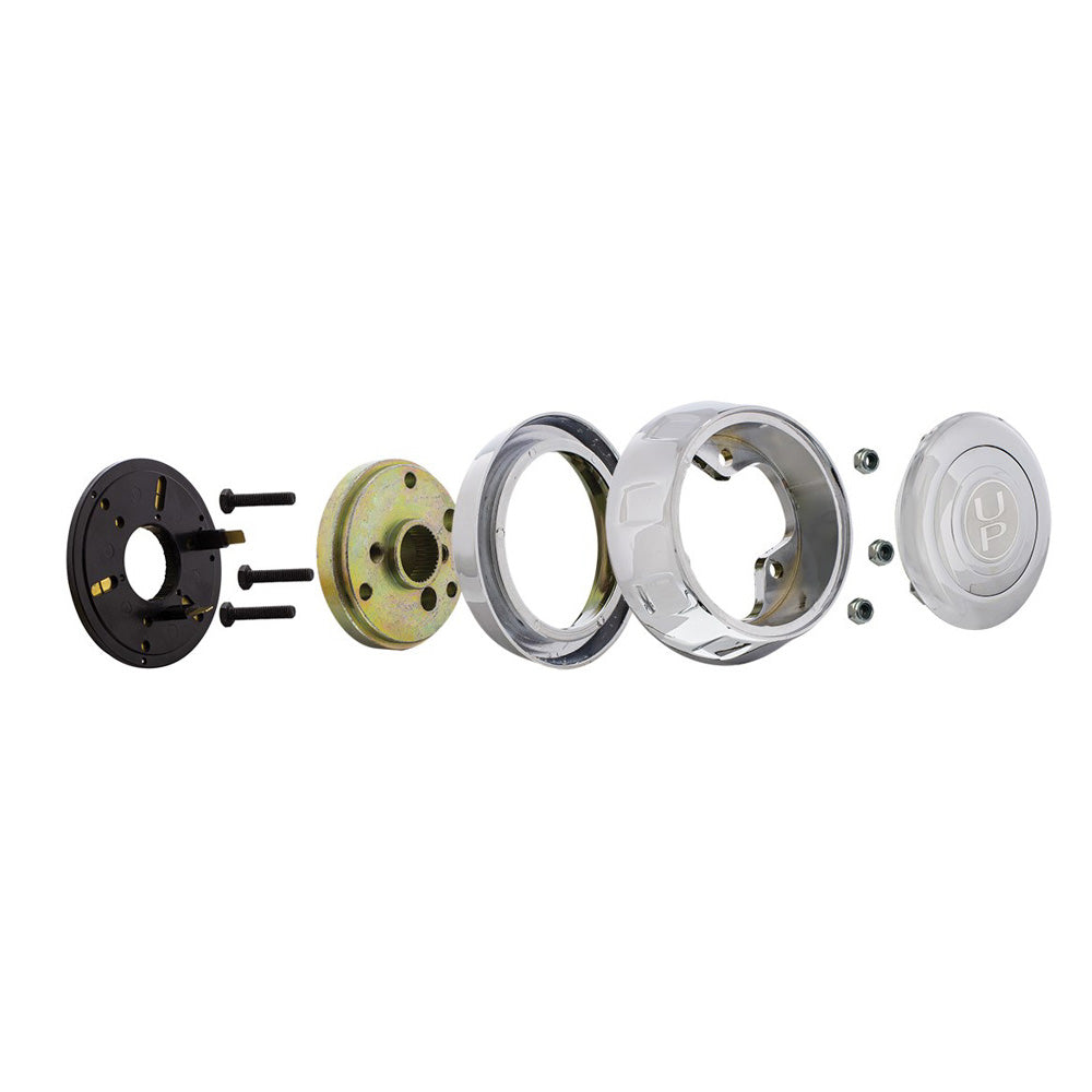 Kenworth 1997-2001 Chrome Steering Wheel Hub & Horn Button Kit