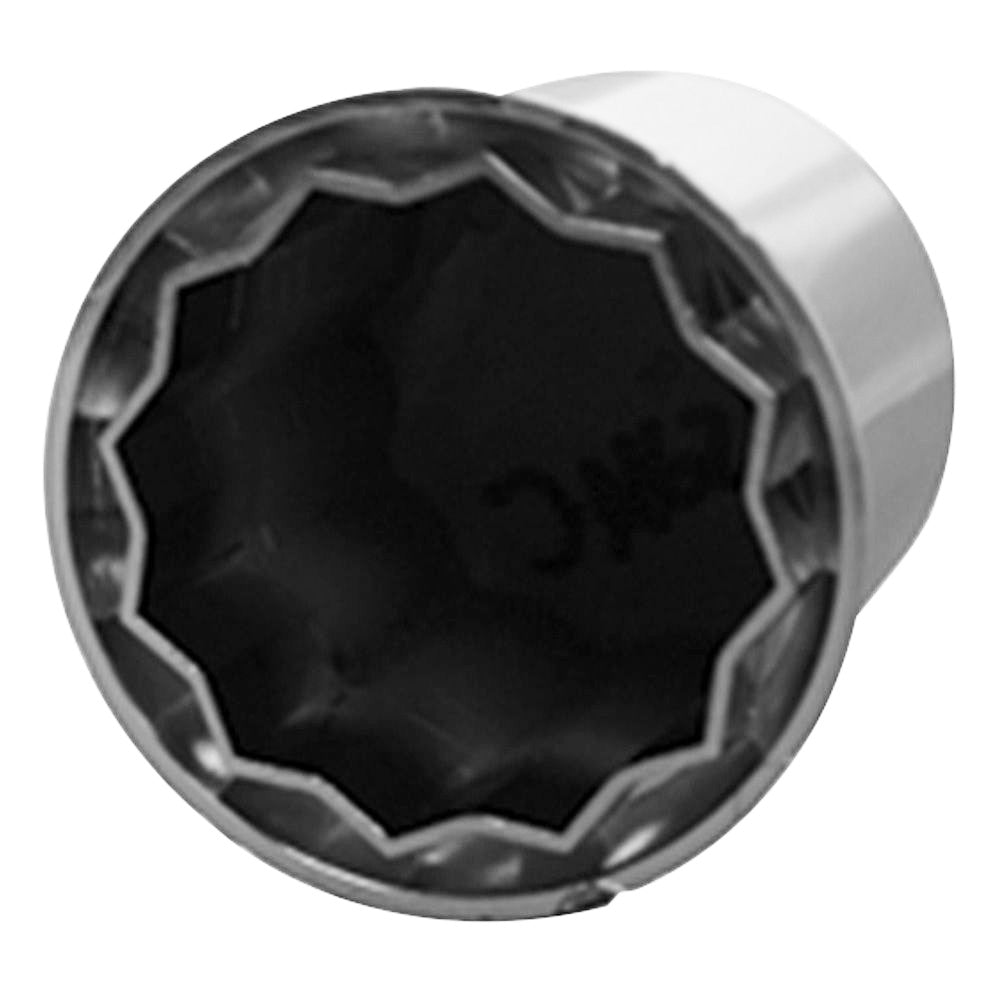 1-1/2" x 2" Chrome Plastic Top Hat Nut Cover - Push On