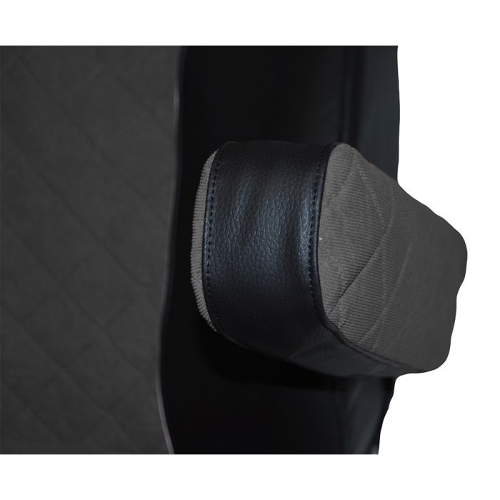 Black/Gray Armrest Cover for Peterbilt 579, Kenworth T680, T880