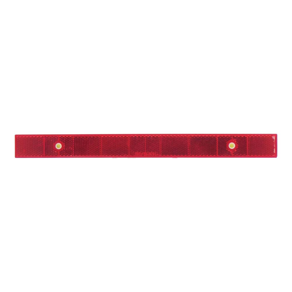 12" x 1" Red Rectangular Reflector