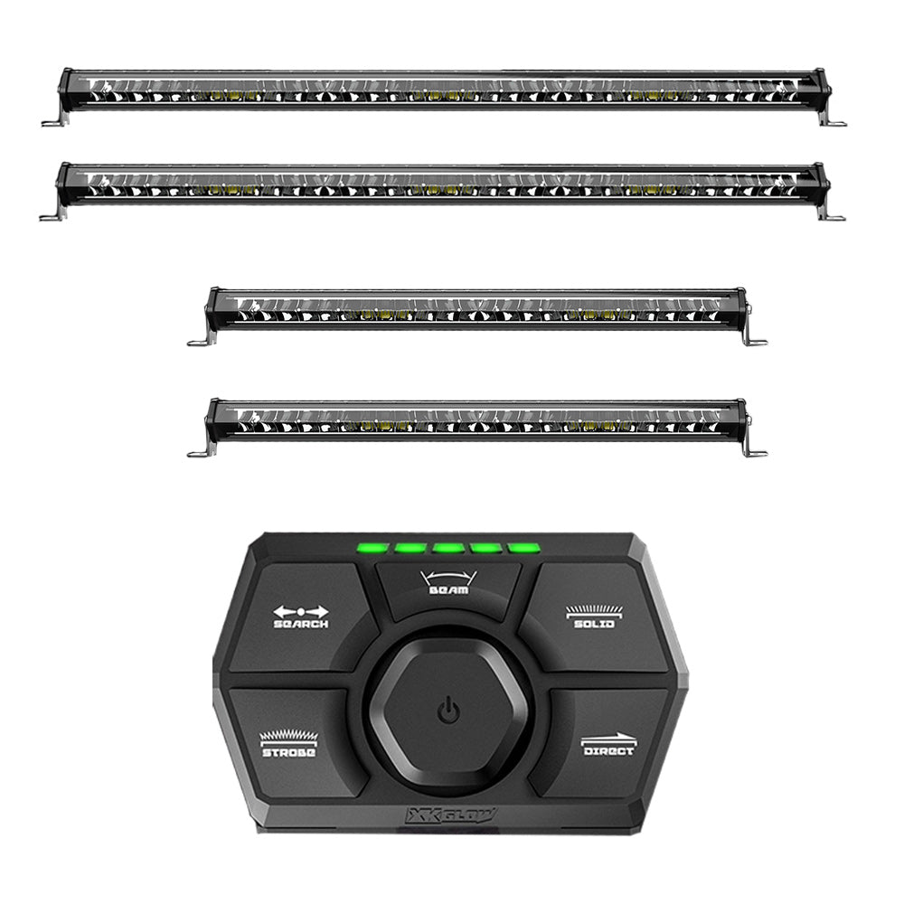 XKGlow 4-Piece SAR 360 Degree Search and Rescue Light Bar System